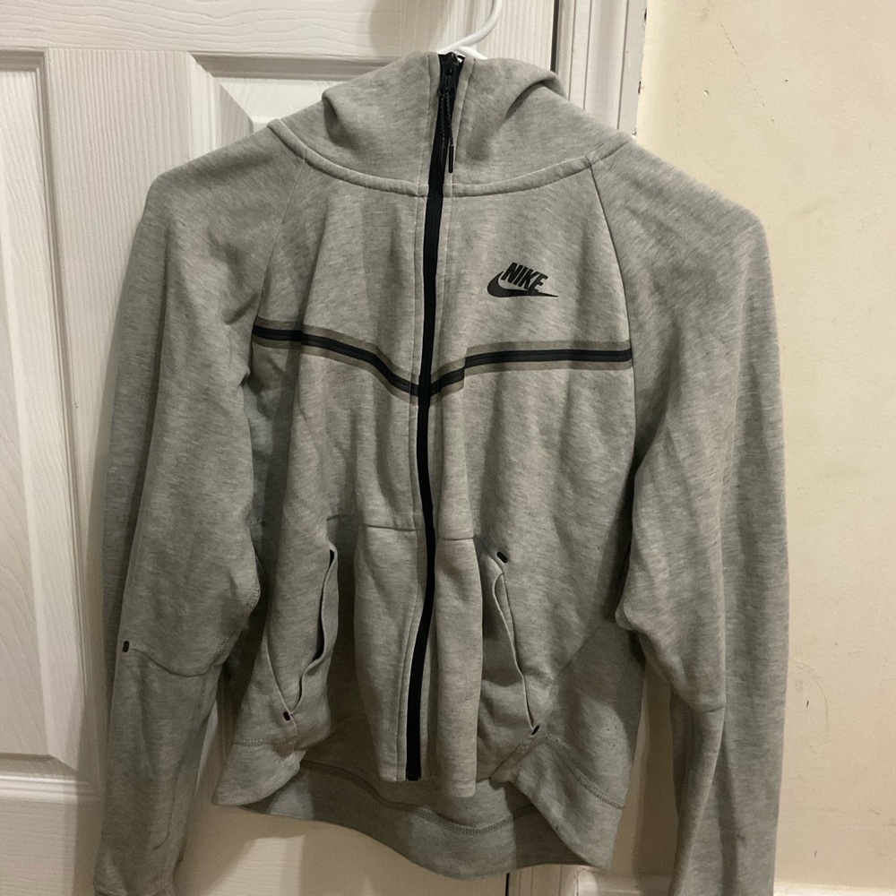 Nike Tech Gray Zip-Up Hoodie